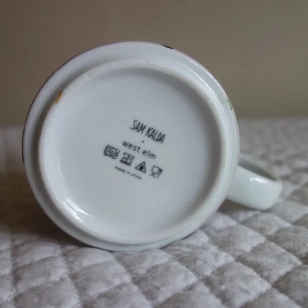 WEST ELM / SAM KALDA Cats Bookshelves Coffee Mug